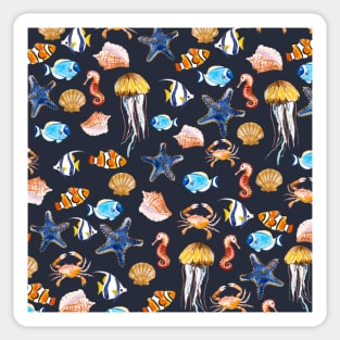 watercolour marine animals Sticker